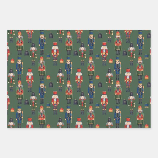 Weihnachtsgeburtskraut gefliest geschenkpapier set (Vorderseite 3)