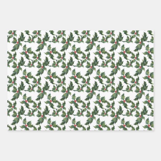 Weihnachtsgeburtskraut gefliest geschenkpapier set (Vorderseite 2)