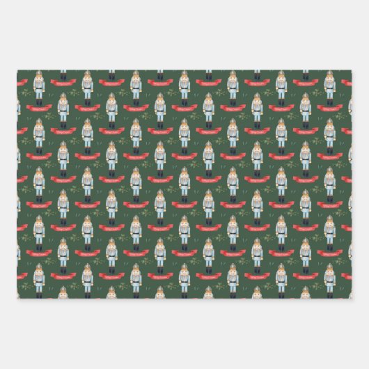 Weihnachtsgeburtskraut gefliest geschenkpapier set (Vorderseite)