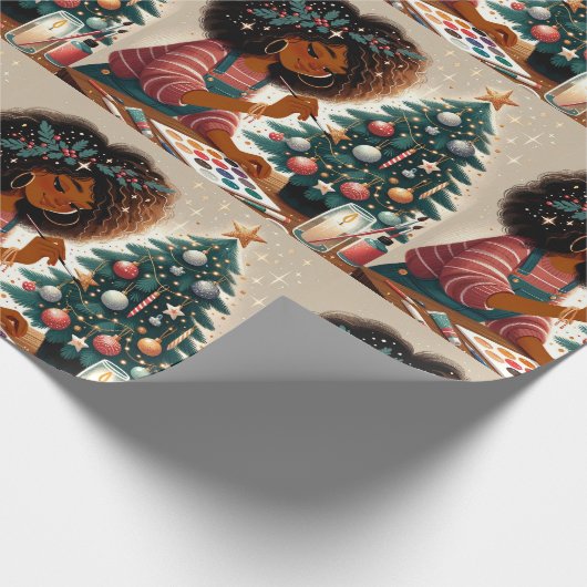 Weihnachtsgeburtspapier Geschenkpapier (Ecke)