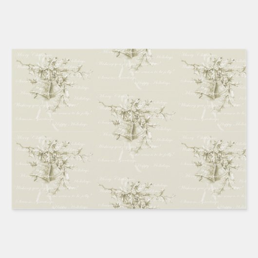 Weihnachtsgeburtspasseln neutral geschenkpapier set (Vorderseite)