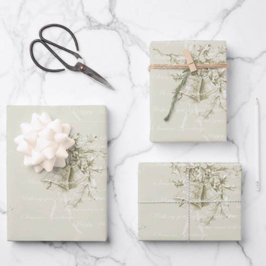 Weihnachtsgeburtspasseln neutral geschenkpapier set (Vorderseite)