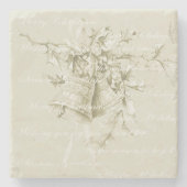 Weihnachtsgeburtspasseln neutral steinuntersetzer (Vorderseite)