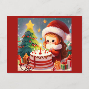 Weihnachtsgeburtstag 1 postkarte