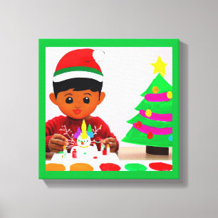 Weihnachtsgeburtstag 4 leinwanddruck