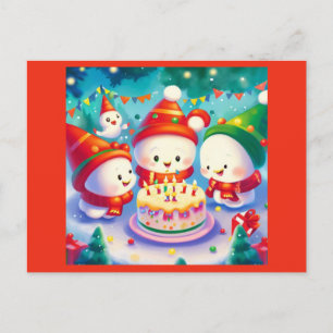 Weihnachtsgeburtstag 6 postkarte
