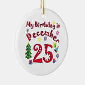 Weihnachtsgeburtstag Keramik Ornament (Rechts)