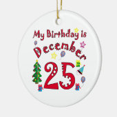 Weihnachtsgeburtstag Keramik Ornament (Links)