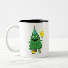 Weihnachtsgeburtstags-Baum Zweifarbige Tasse