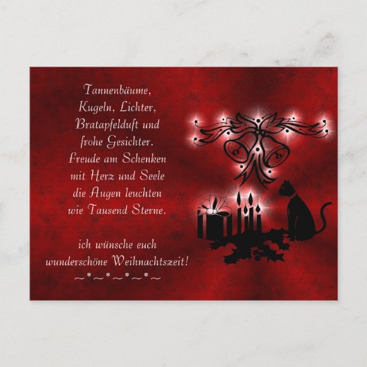 Weihnachtsgedicht Deutsch , Postkarte hinzufügen (Vorderseite)