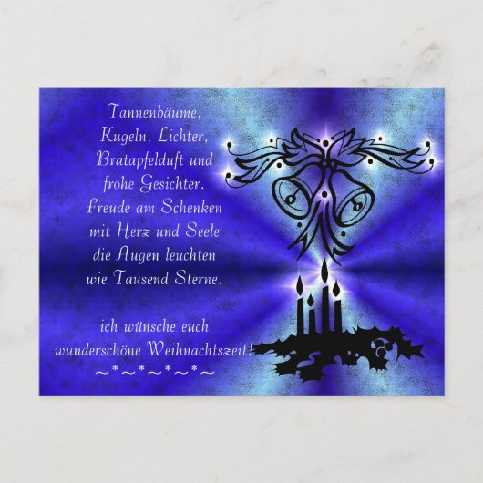 Weihnachtsgedicht Deutsch , Postkarte hinzufügen (Vorderseite)