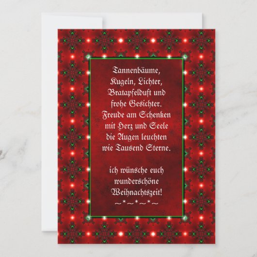 Weihnachtsgedicht Deutsch , Text hinzufügen (Vorderseite)