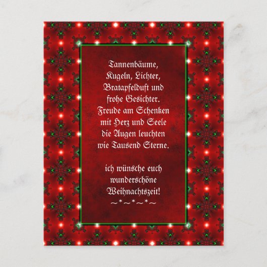 Weihnachtsgedicht Deutsch , Text hinzufügen (Vorderseite)