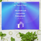 Weihnachtsgedicht Deutsch , Text hinzufügen Geschirrtuch (Gefaltet)