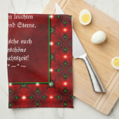 Weihnachtsgedicht Deutsch , Text hinzufügen Geschirrtuch (Viertel Falte)