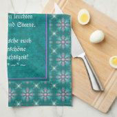 Weihnachtsgedicht Deutsch , Text hinzufügen Geschirrtuch (Viertel Falte)