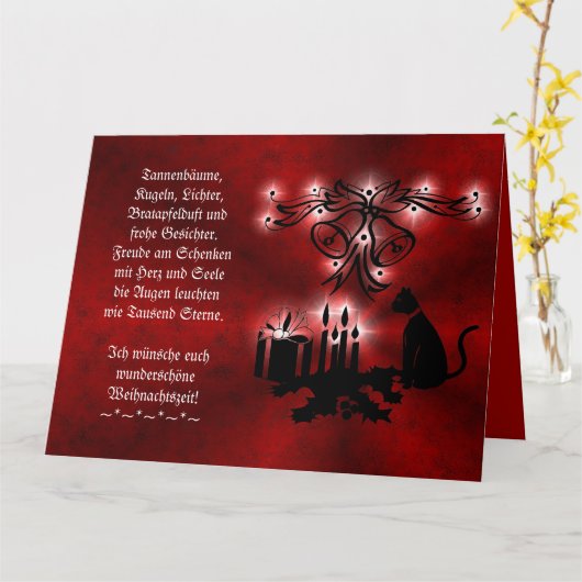 Weihnachtsgedicht Deutsch , Text hinzufügen Karte (Gelbe Blume)