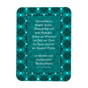 Weihnachtsgedicht Deutsch , Text hinzufügen Magnet