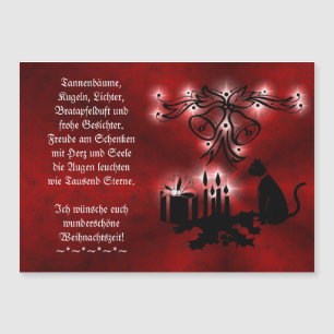 Weihnachtsgedicht Deutsch , Text hinzufügen Magnetkarte