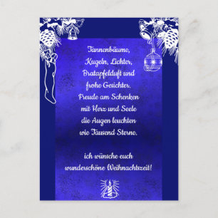 Weihnachtsgedicht Deutsch , Text hinzufügen Postkarte