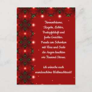 Weihnachtsgedicht Deutsch , Text hinzufügen Postkarte