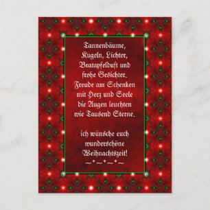 Weihnachtsgedicht Deutsch , Text hinzufügen Postkarte