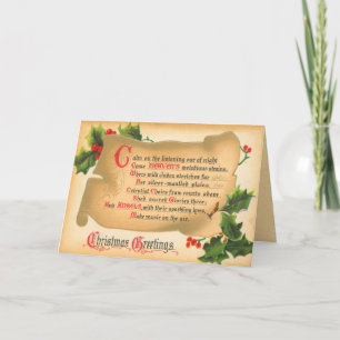 Weihnachtsgedicht Feiertagskarte