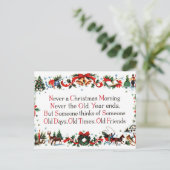 Weihnachtsgedicht Feiertagspostkarte (Stehend Vorderseite)