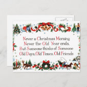 Weihnachtsgedicht Feiertagspostkarte (Vorne/Hinten)