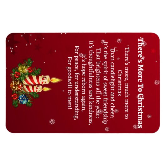 Weihnachtsgedicht Freundschaft Geschenk 4 x 6 Magnet (Horizontal)