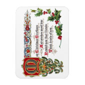 Weihnachtsgedicht für Freunde Magnet (Vertikal)