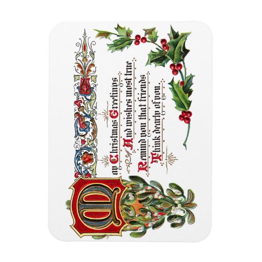 Weihnachtsgedicht für Freunde Magnet (Vertikal)