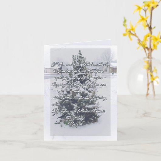 Weihnachtsgedicht Karte (Gelbe Blume)