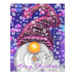 Weihnachtsgedicht mit Happy Gnome Fotodruck