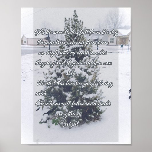 Weihnachtsgedicht Print, Werteposter Papier (Matte Poster (Vorne)
