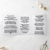Weihnachtsgedichte Trifold-Broschüre Dreifach-gefaltete Programmkarte (Innenseite)