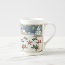 Weihnachtsgeflügel in Bewegung, Kaffeetasse