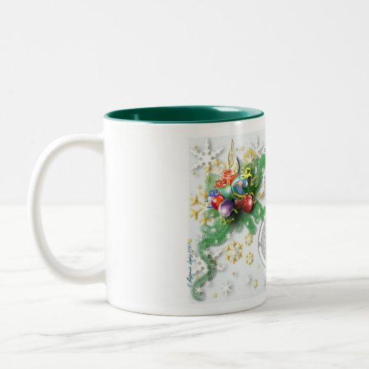 Weihnachtsgefühl Zweifarbige Tasse (Links)