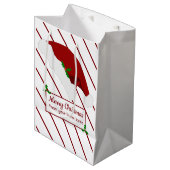 Weihnachtsgeheime Sankt-Geschenk-Tasche für Arbeit Mittlere Geschenktüte (Vorderseite Schrägansicht)