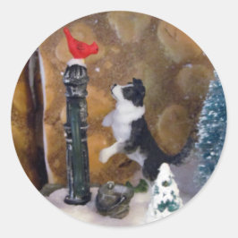 Weihnachtsgeheimnisse Runder Aufkleber