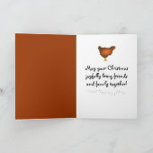 Weihnachtsgehennen schmücken Baumkarte Feiertagskarte (Innenseite)