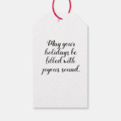 WeihnachtsGeige und Notenmusik Geschenkanhänger (Rückseite)