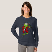 Weihnachtsgeigen-Frosch T-Shirt (Vorne ganz)