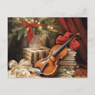 Weihnachtsgeigenmusik Feiertagspostkarte