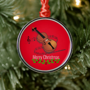 Weihnachtsgeigenmusik Ornament Aus Metall