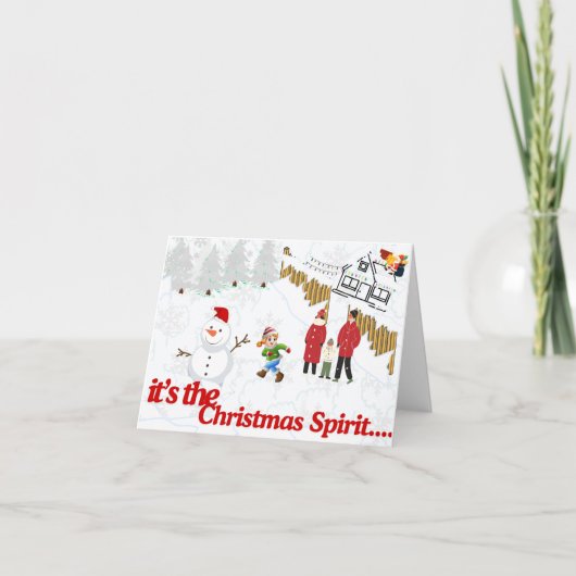 Weihnachtsgeist 2024 dankeskarte (Vorderseite)