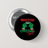 Weihnachtsgeist aufrollen - Feierabend Button (Vorne & Hinten)