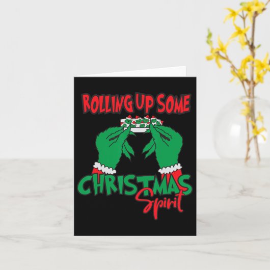 Weihnachtsgeist aufrollen - Feierabend Karte (Gelbe Blume)