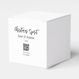 Weihnachtsgeist Ehepaar Name QR Scan Datum Geschenkschachtel
