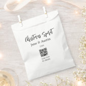 Weihnachtsgeist Ehepaar Name QR Scan Datum Geschenktütchen (Ausgeschnitten)